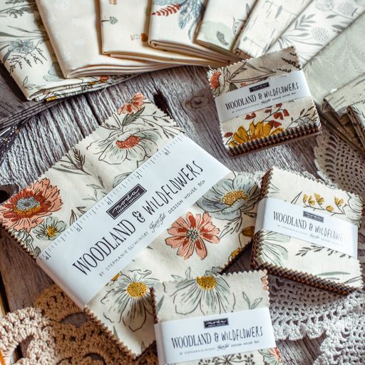 Woodland Wildflowers Foraged - Coral Peach - Quilt Fabric