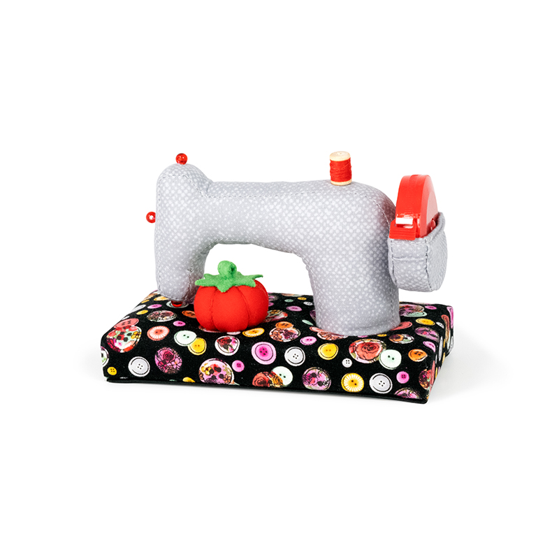 Pin Cushion Sew Machine Black Button