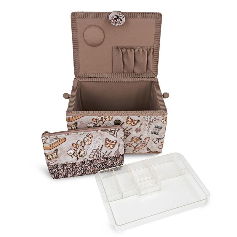 Sewing Basket w/Accessory Case, zoomed in. Select this picture to zoom back out.