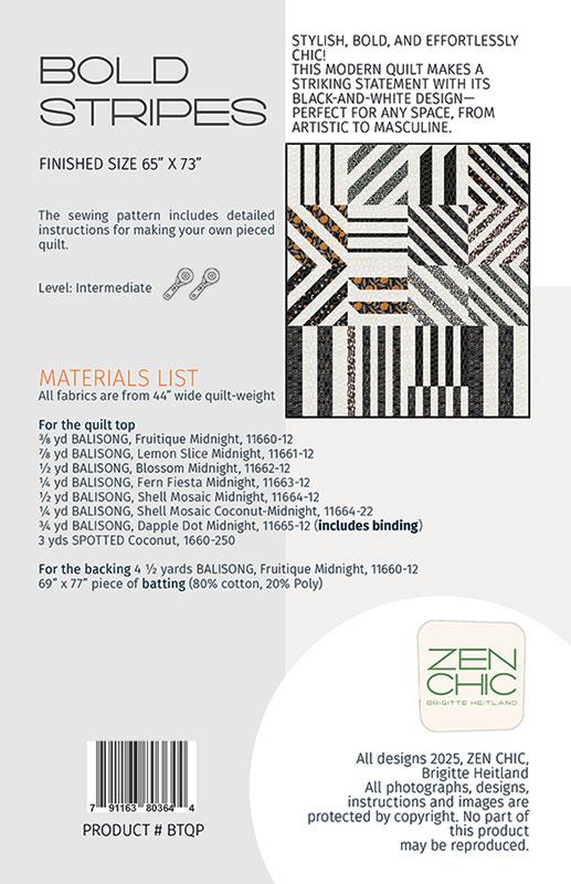 Bold Stripes - Quilt Pattern