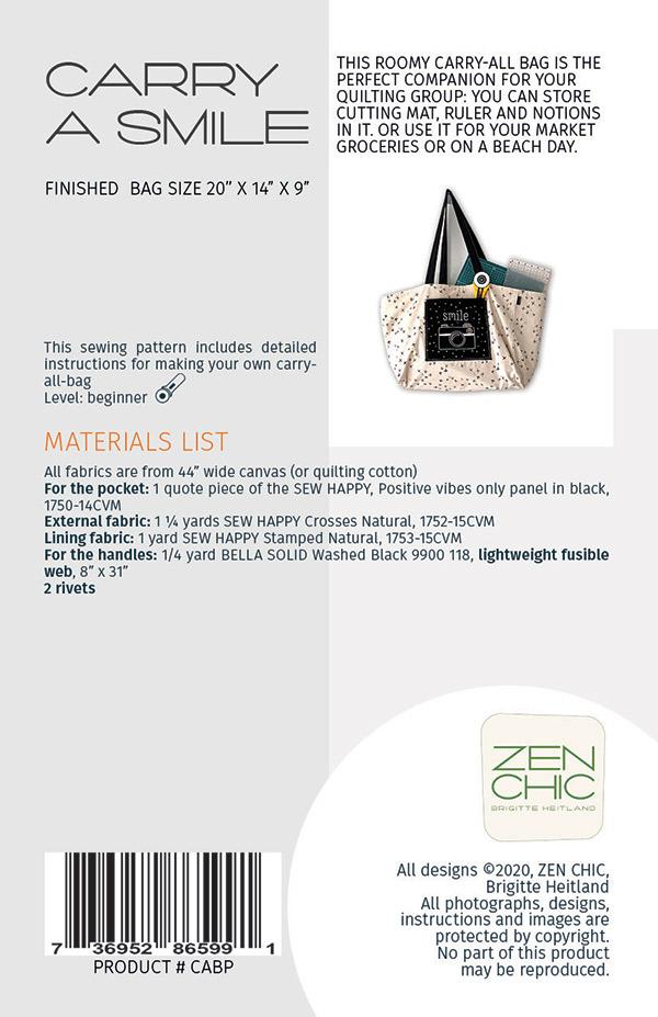 Carry A Smile Bag - Quilt Pattern