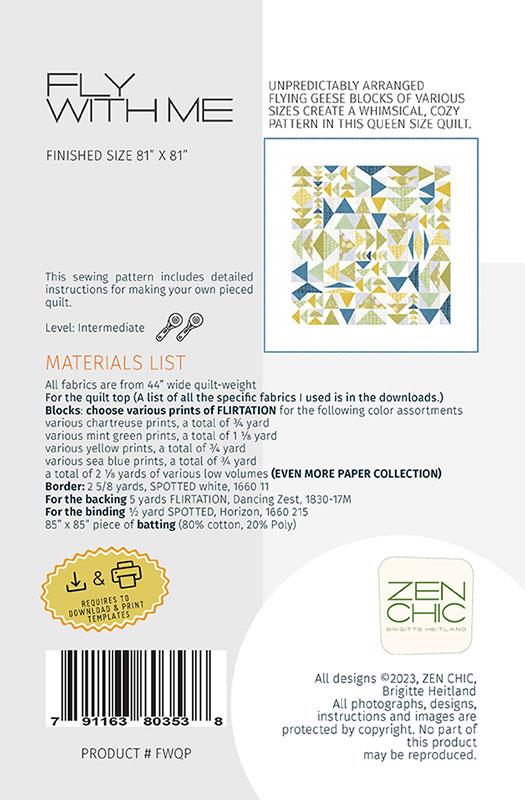 Fly With Me - Quilt Pattern