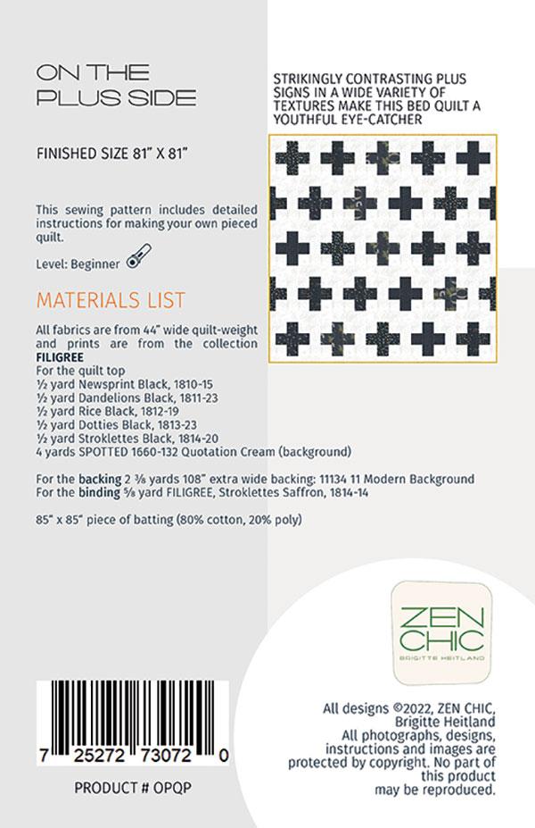 On the Plus Side - Quilt Pattern