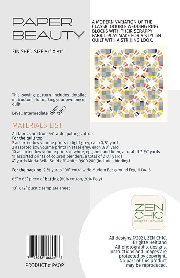 Paper Beauty - Quilt Pattern