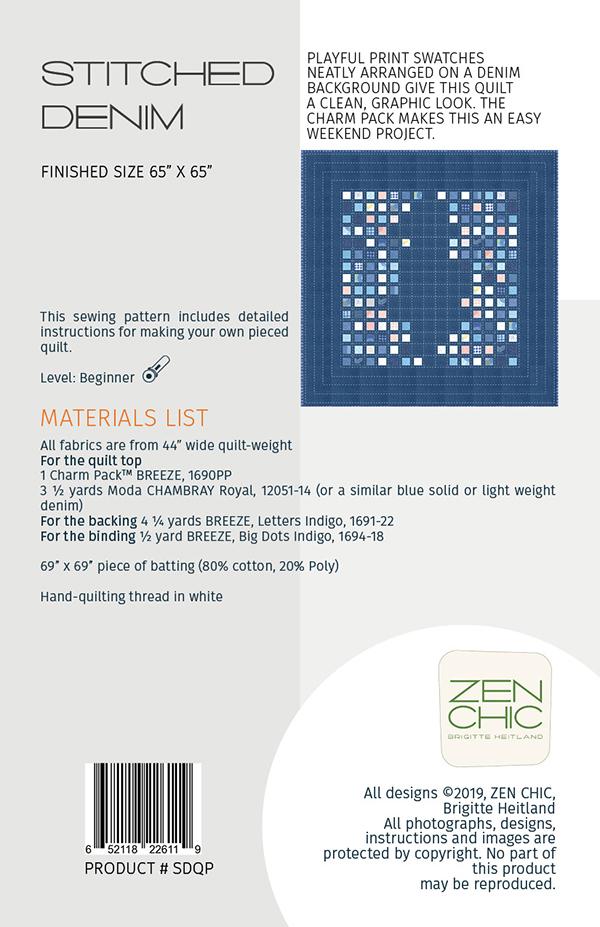 STITCHED DENIM - Quilt Pattern