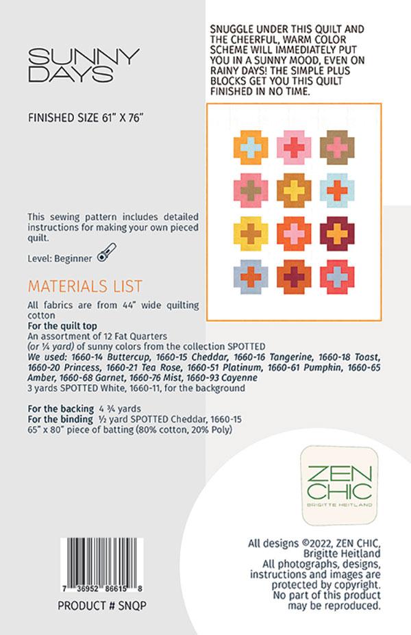 Sunny Days - Quilt Pattern
