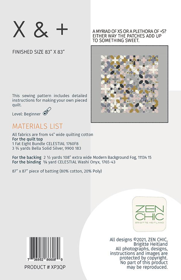 X and 3 Plus - Quilt Pattern