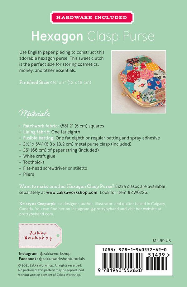 Hexagon Clasp Purse - Quilt Pattern