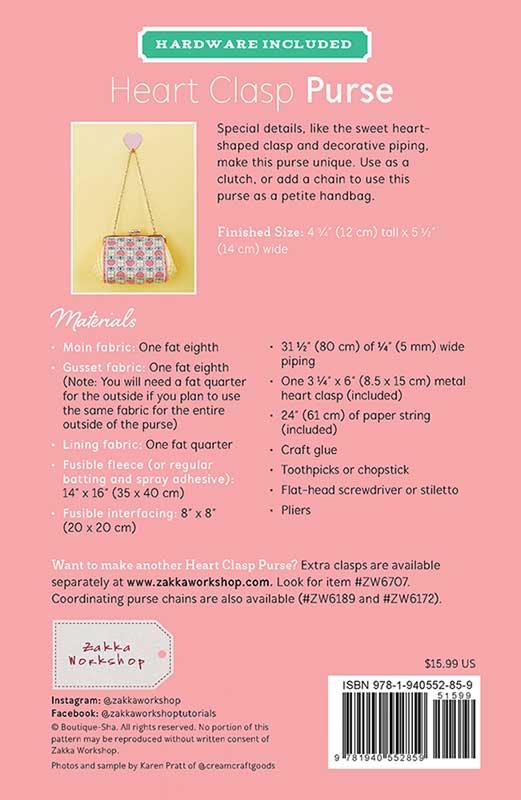 Heart Clasp Purse - Sewing Pattern