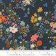 Tiny image of Boho Haven Flowers Deep Sea - Quilt Fabric