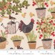 Tiny image of The Henhouse Garden Cloud - Quilt Fabric
