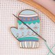 Tiny image of Mitten - Christmas Magnetic Needle Minder