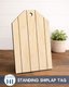 Tiny image of Standing Shiplap Tag - Unfinished Wood Display Frame