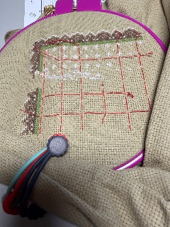 A customer's finished Noel Blanc - Cross Stitch Pattern. Select this picture to zoom in